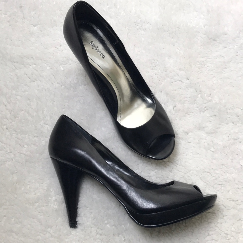 Celine Peep Toe Work Pump